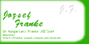 jozsef franke business card